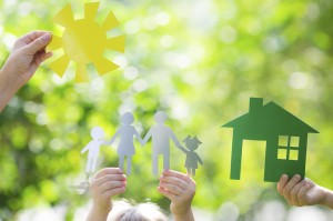 Ecology house in hands
